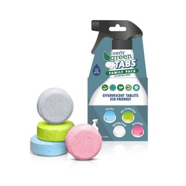 EVERLYGREEN All Purpose Cleaner Tablets – Family Pack – Natural Kitchen Cleaner – Glass, Bathroom & Water Stain Remover – Eco-Friendly – Bathtub Cleaner – Cleansing & Moisturizing - 4 Tablet of 5 Gram