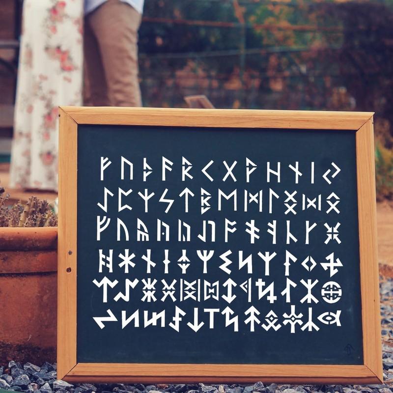 6pcs Wood Burning Stencils, Reusable Symbol Pattern Stencils Runes Stencil