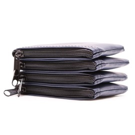 Carousel Checks Inc. Zipper Bank Deposit Bag, 3 by 4.5 Inches, Navy Blue, Pack of 10