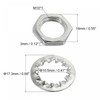 sourcing map Pack of 200 Lamp Tube Threaded Nuts with