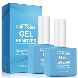 Gel Nail Polish Remover, (2pcs) Gel Polish Remover for Nails, No Need for Foil, Quick & Easy Polish Remover In 2-3 Minutes, No Need Soaking Or Wrapping-15ml