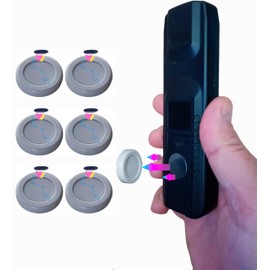 B BachVibes Set of 4 Magnetic Holders for Remote Control, Phone, Router, Power Strip and TV Remote Organizer No Drilling (Grey-6)