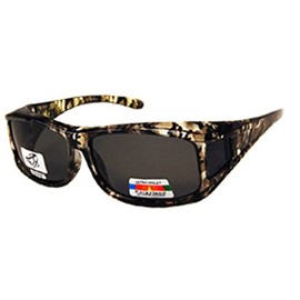 Incredible Bargains Unisex Camouflage Sun Shield Fit Over Sunglasses in Light Green Camo