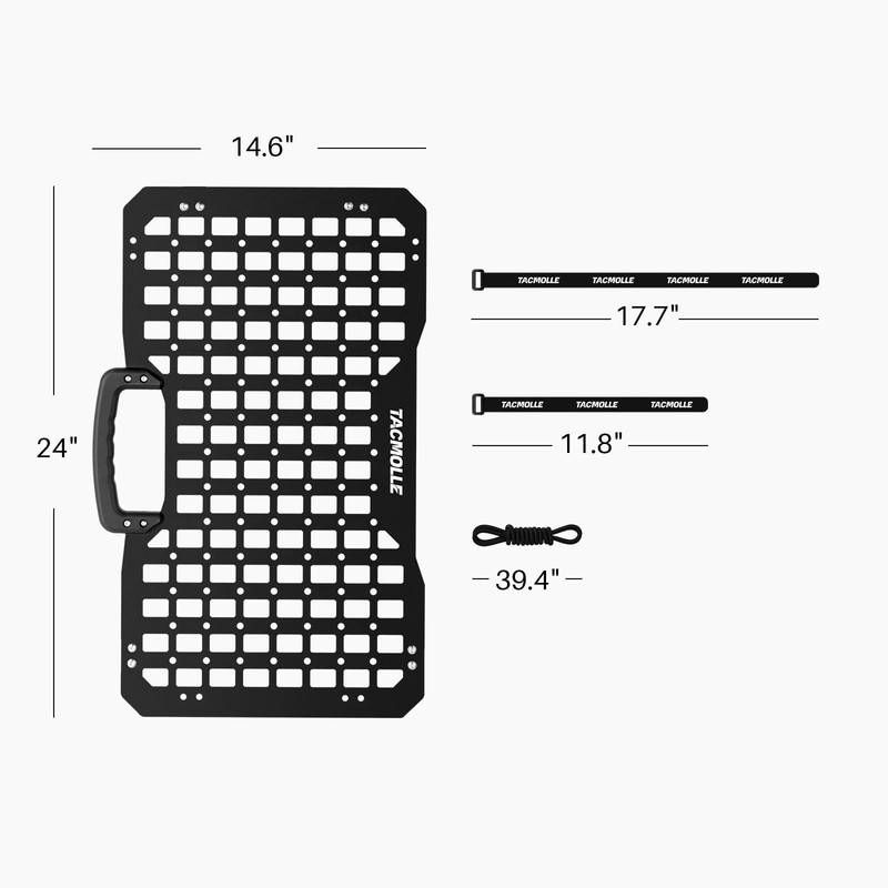 TACMOLLE Portable Rigid MOLLE Panel, Tactical Car Back Seat Organizer