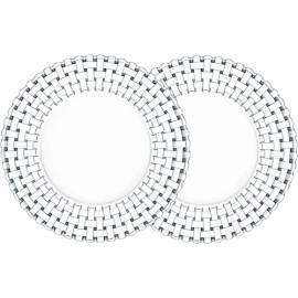 Nachtmann Bossa Nova Collection 9 Inch Salad Plate | Set of 2 Clear, Crystal...