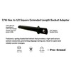 Pro-Graad 7/16 Hex to 1/2 Square Socket Extended Length Adapter