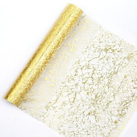 Gold Table Runner,Metallic Glitter Table Ribbon Decor for Birthday Party,Wedding,Christmas(28cm x 5Y)