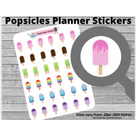 Homemade Popsicles Planner Stickers #73 / Planner Stickers  / Journal Stickers / Summer