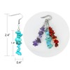 Natural Stone Earrings, Amethyst Earrings for Women, Turquoise Earrings Red