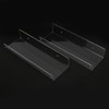 2Pcs Floating Wall Ledge Shelf Acrylic Concealed Bathroom Rack for