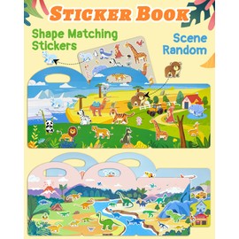 Benresive Benresive Reusable Sticker Book for Toddlers 2-4 Years, 3 Sets Travel Stickers for Kids, Waterproof Sticker Books for Toddlers 1-3, Crafts Activities for Todddlers 1-3 2-4 3-5