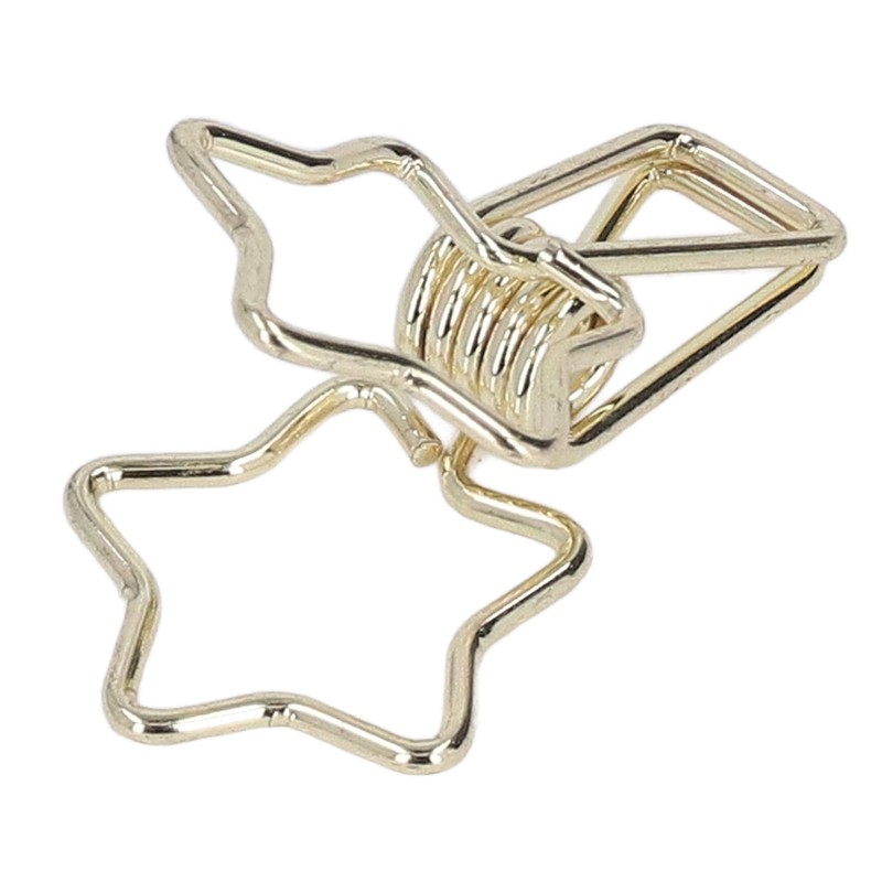 100Pcs Star Binder Clips Hollow Out Cartoon Style Strong Clamping