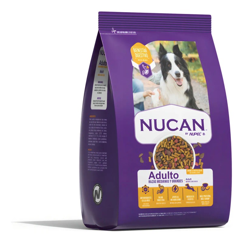 Nucan Adulto Razas Medianas Y Grandes 25 Kg