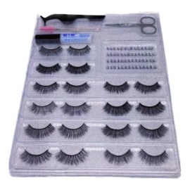Nude Kit 12 Pares Pestañas Postizas 3d Nude