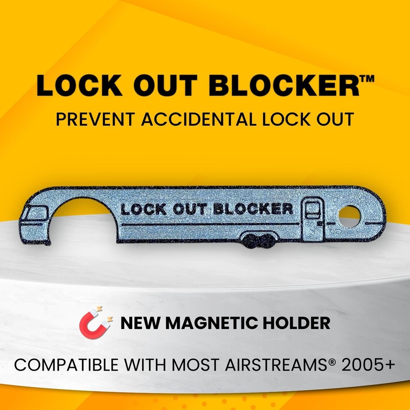 Lock Out Blocker for Airstream Travel Trailer Slide Lock, Prevent