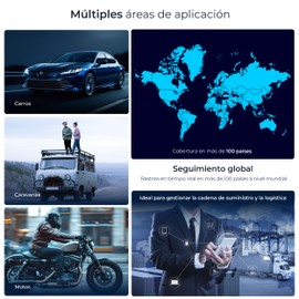 Salind 20 4G LTE - Rastreador GPS para Coches, Motocicletas y Camiones, Localizador GPS de Coche con Imán Integrado, Duración de la Batería hasta 180 días, Rastreador en Tiempo Real
