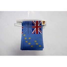 AZ FLAG - Fahnenkette Tuvalu 12 Meter Mit 20 Flaggen - 45x30 cm - Tuvalu Girlande Flaggenkette 30 x 45 Cm