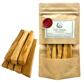 MOON & STARS Palo Santo Stick, Thick Incense, Purifying, Meditation, Yoga, 1.8 oz (50 g) (6 - 7 Bottles), Made in Peru