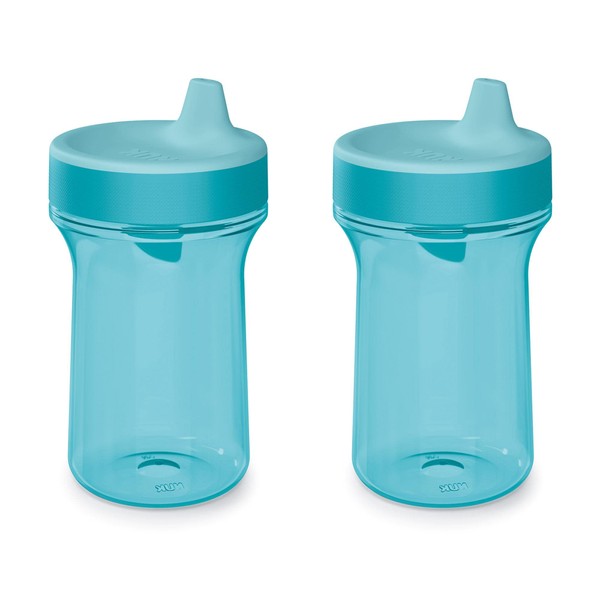NUK Everlast - Vaso para beber con boquilla dura, 10 onzas, azul, paquete de 2 | Vaso súper duradero a prueba de fugas, 2 unidades (paquete de 1)