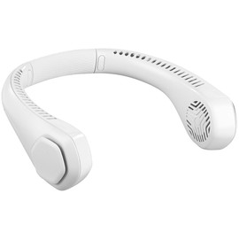 infactory Halsventilator: Mobiler Akku-Doppelventilator zum Umhängen, 3-stufig, 2.400 mAh (Ventilator zum Umhängen, Ventilator Hals, Tischventilator)