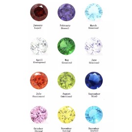 Unbranded Floating Birthstone Necklace Customizable Center Plates