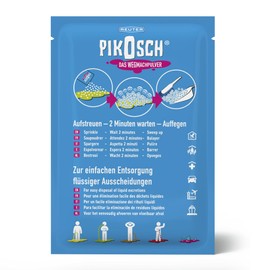 PIKOSCH - The Ultimate Detachment Powder, Super Absorber Binds Liquids and Odours such as Vomit, Urine, Faeces, Blood and Water - for Your Family - High Suction Power (34.5 g)
