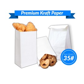 Reli. White Paper Bags | 500 Count | Paper Lunch Bags Ideal for Small Lunches and Crafts | Perfect for Sandwiches and Snacks