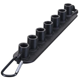 RecDec Pressure Washer Nozzle Holder Holds 7 Spray Tips Storage Organizer Cartridge Container with Hanging Clip for Power Washer Heads 1/4 Inch Quick Connect Spare Nozzles