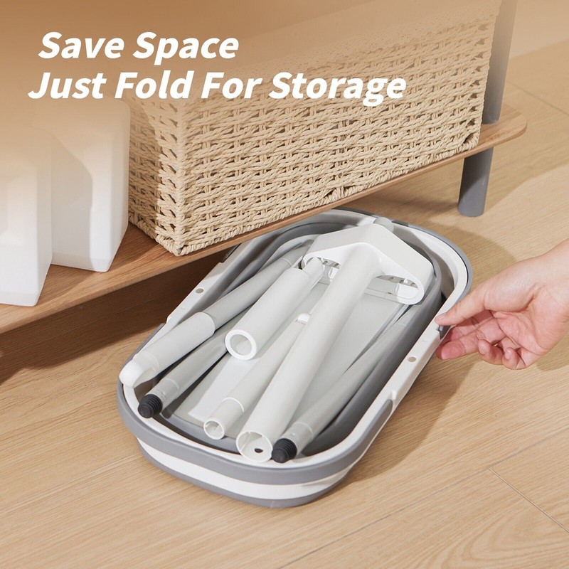 oshang Flat Mop and Foldable Bucket Set. Mops for Floor