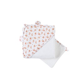 NOUKIE'S - Terry Bath Set - Bath Towel + Glove - Babou & Kendi - Terracotta