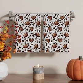 XCHI Football Seasonal Dish Towels 18x26 Inch Hand Kitchen Towels Dishcloth Home Decorations Set of 2