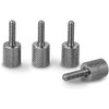 Precisiongeek Stainless Steel Knurled Screws M3.5 x 12 mm (Pack of 4) Hex Key