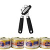 Heavy Duty Stainless Steel Manual Can Opener,Smooth Edge,Comfortable Soft Handle,Rust