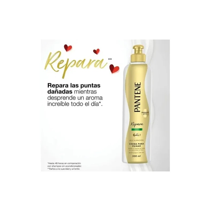 Crema Peinar Reparadora Cabello Dañado Pantene 300