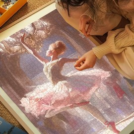 1000 Piece Jigsaw Puzzles for Adults - Oil Painting Style Dancing Girls, Thickened Paper Art 29.5''x19.7'', Artistic Challenge for Home Decor & Relaxation Gift