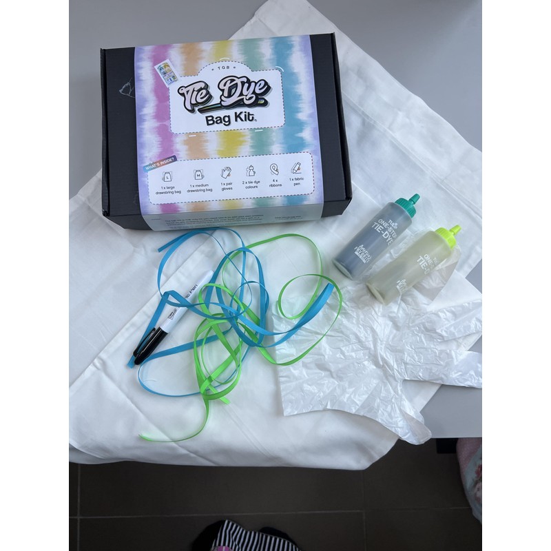 TGB Tie Dye Fabric Gift Bag Kit 2 Tulip Colours