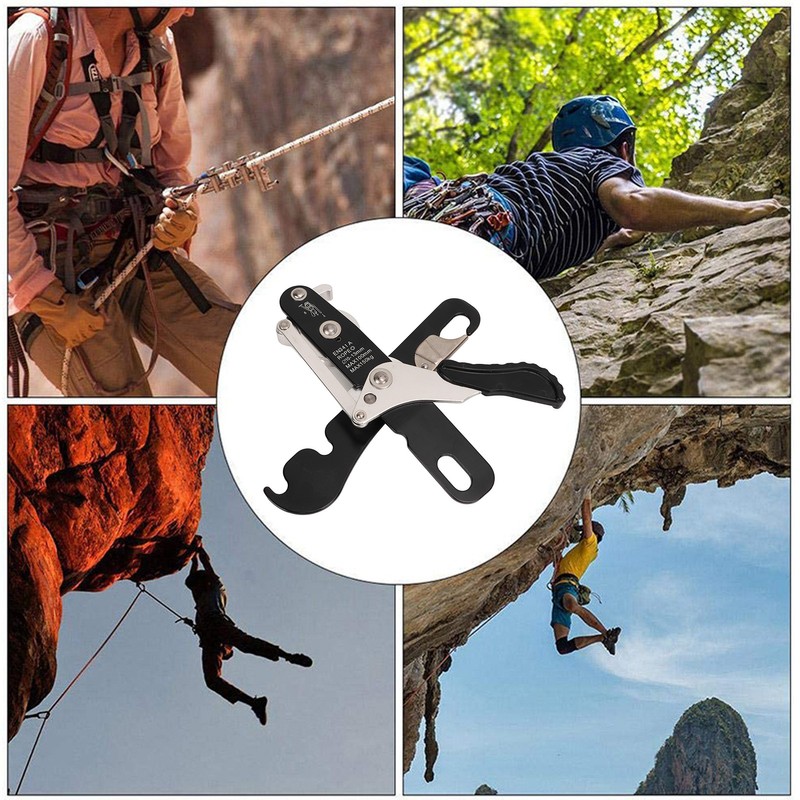 Manual Climbing Descender Aluminum Alloy Self Locking Downhill Device for