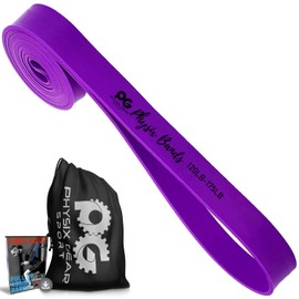Physix Pull Up Assistance Bands - Looped Resistance Bands, Workout Rubber Bands for Exercise HIIT Muscle Toning Stretching Powerlifting Physical Therapy Pilates Yoga (1 Purple Band, Extra Heavy)