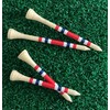 PrideSports 2-3/4" Nova Bamboo Tees Red/White/Blue Stripe