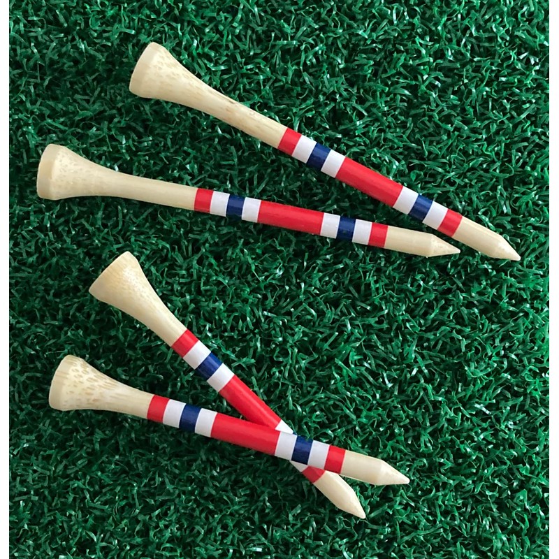 PrideSports 2-3/4" Nova Bamboo Tees Red/White/Blue Stripe