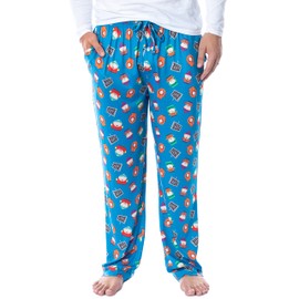 INTIMO South Park Mens' TV Show Stan Kyle Cartman Kenny Sleep Pajama Pants (Small) Blue