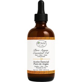 Biomix Aceite Argán Puro 100% Prensado Frío Argania Spinosa Cabello Piel, Uñas, Sin Aditivos, Vegano, No GMO, Frasco Ambar, 2400 Gotas - 120 ML