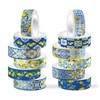 Bolsome 12Rolls Lemon Washi Tape Blue Tiles Yellow Lemon Printed