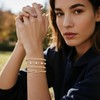 Tyebiva Gold Bracelets Stack Set for Women, Summer Trendy 4Pcs