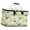 Picnic Bag Foldable Picnic Basket Insulated Comfortable Handle Ice Pockets