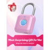 Fingerprint Padlock eLinkSmart Gym Locker Lock for Girls Women with