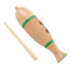 Fish Shaped Guiro Wooden Latin Percussion Musical Instruments with Rhythm