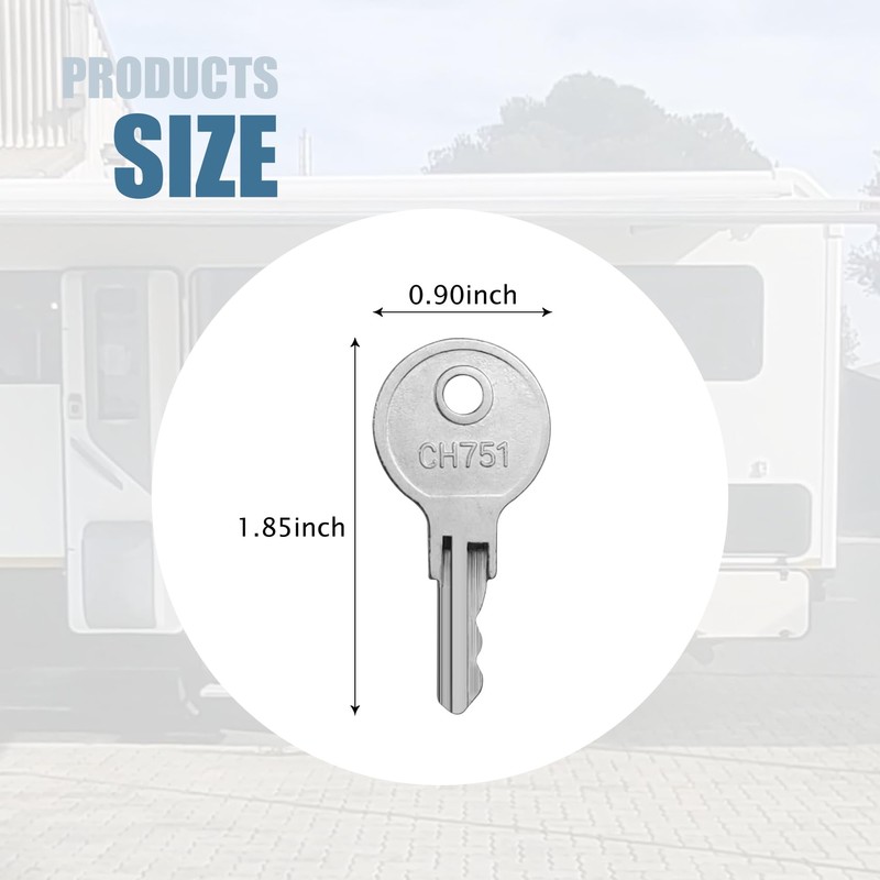 5 Pack CH751 Keys, Universal CH751 Replacement Keys for RV