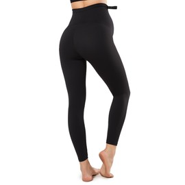 Yvette Maternity Leggings Over The Belly High Waisted Stretch Pregnancy Yoga Pants Non See-Through Buttery Soft,Black,M