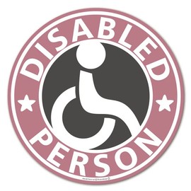 [Magnet] Wheelchair Mark, Magnet, Sticker/Disabled Person, Welfare Vehicle, Wheelchair, Wheelchair (en) (Pink)